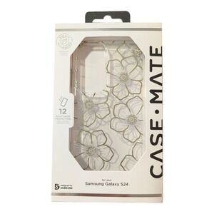 V6. Case-Mate For Samsung Galaxy S24 -‎ Clear/Flower